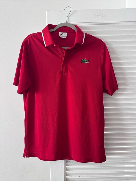 Lacoste Other - Lacoste Sport Zip-Up Polo Shirt Red - Size 4 (M)